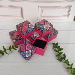 جعبه جواهرات  انگشتری مدل کاشی