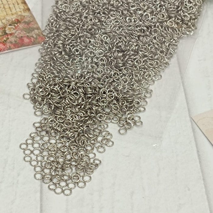 حلقه اتصال جاسوئیی نقره ای پک 10گرمی