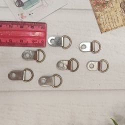 قلاب پشت تابلو  نقره ای کوچک پک10عددی