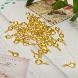 پیچ خم جاسوئیچی طلایی(پک 10 عددی)